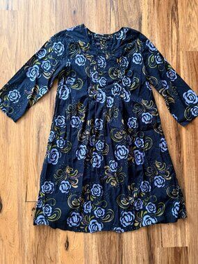 Gudrun Sjoden purple/dark blue/green floral dress